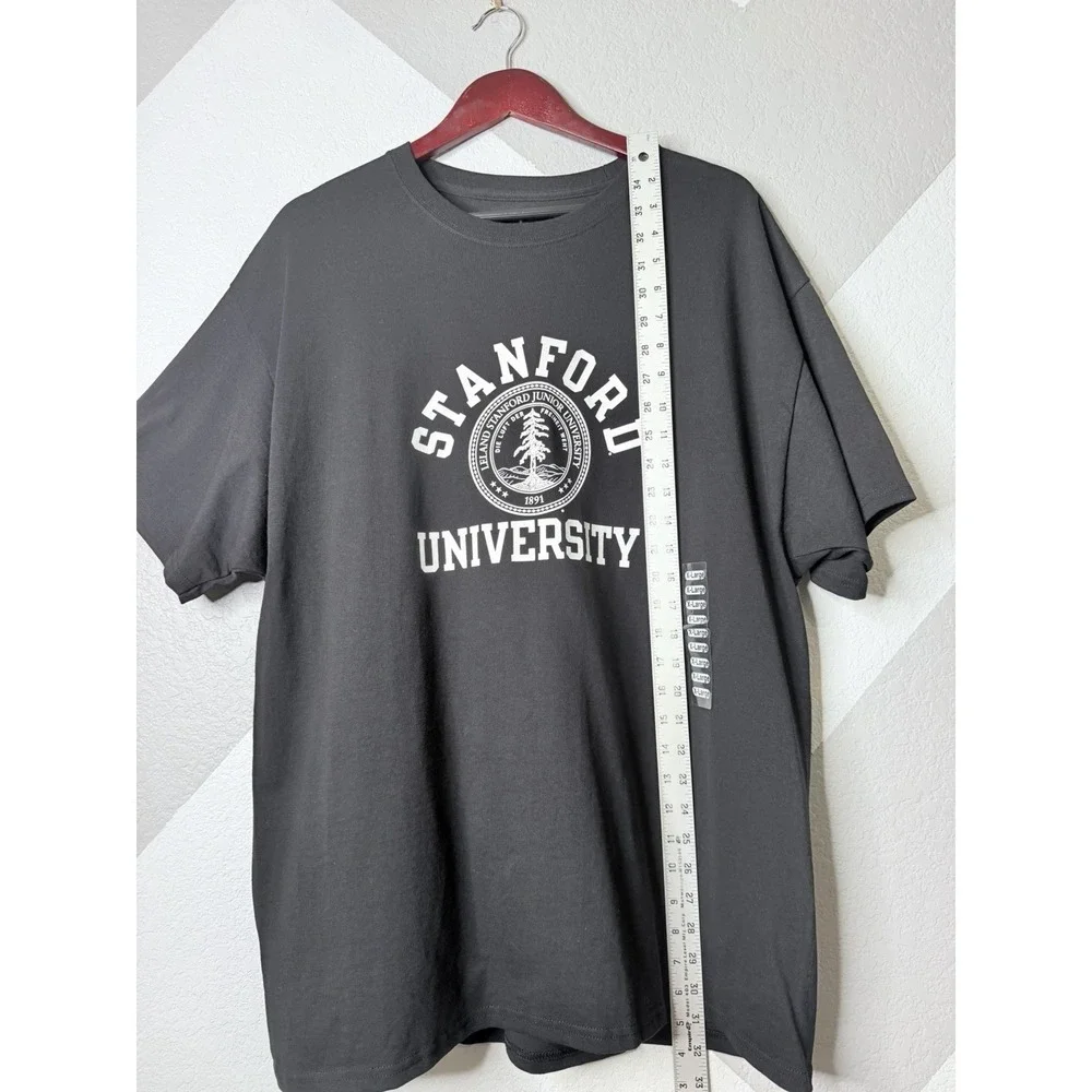 Champion Stanford University Graphic T-Shirt Black Men's XL Short Sleeve Cotton - Picture 10 of 10